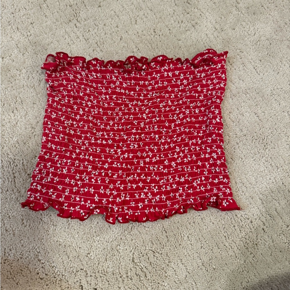 Brandy Meville Red Floral Top - Picture 3 of 3